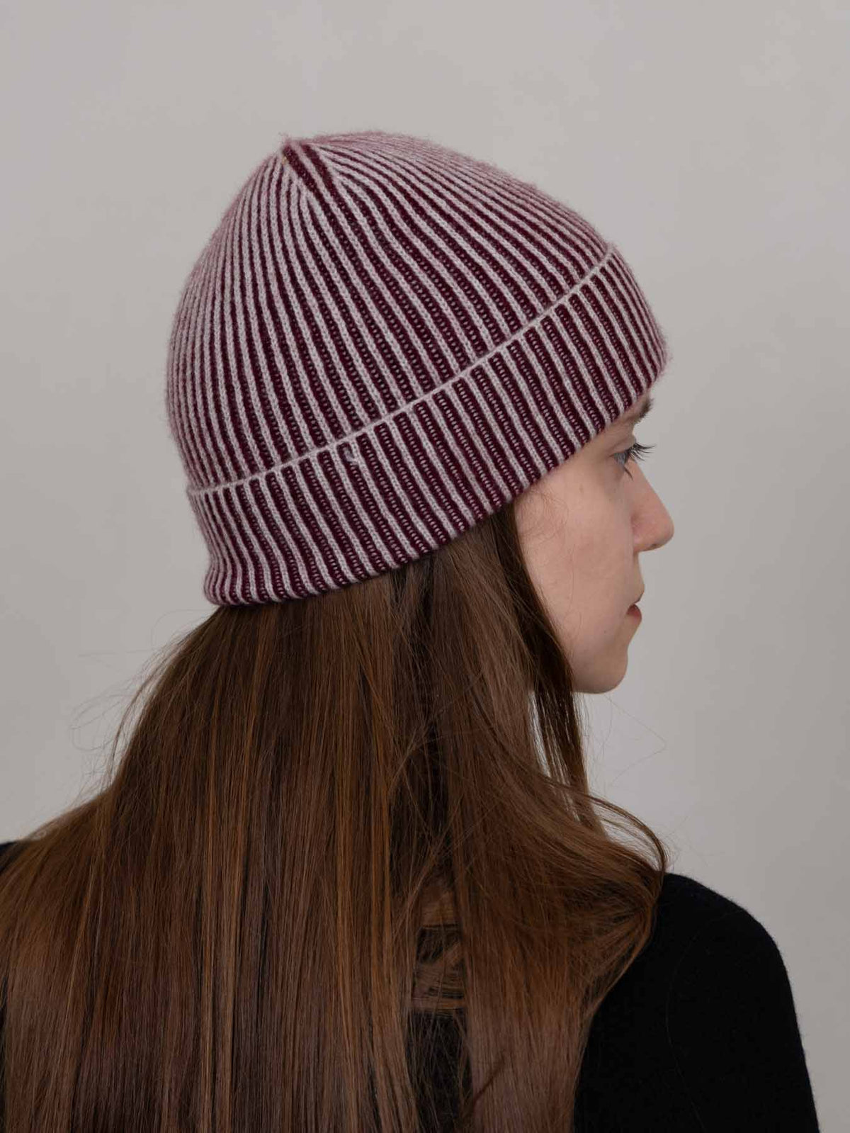 Cashmere Seafarer Ribbed Beanie