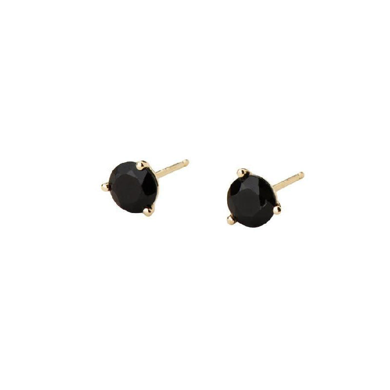 Onyx Round Studs Pair