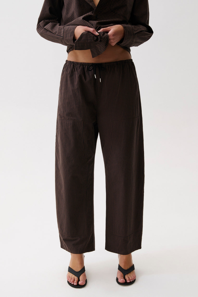 Theo Drawstring Poplin Pant Hot Toddy