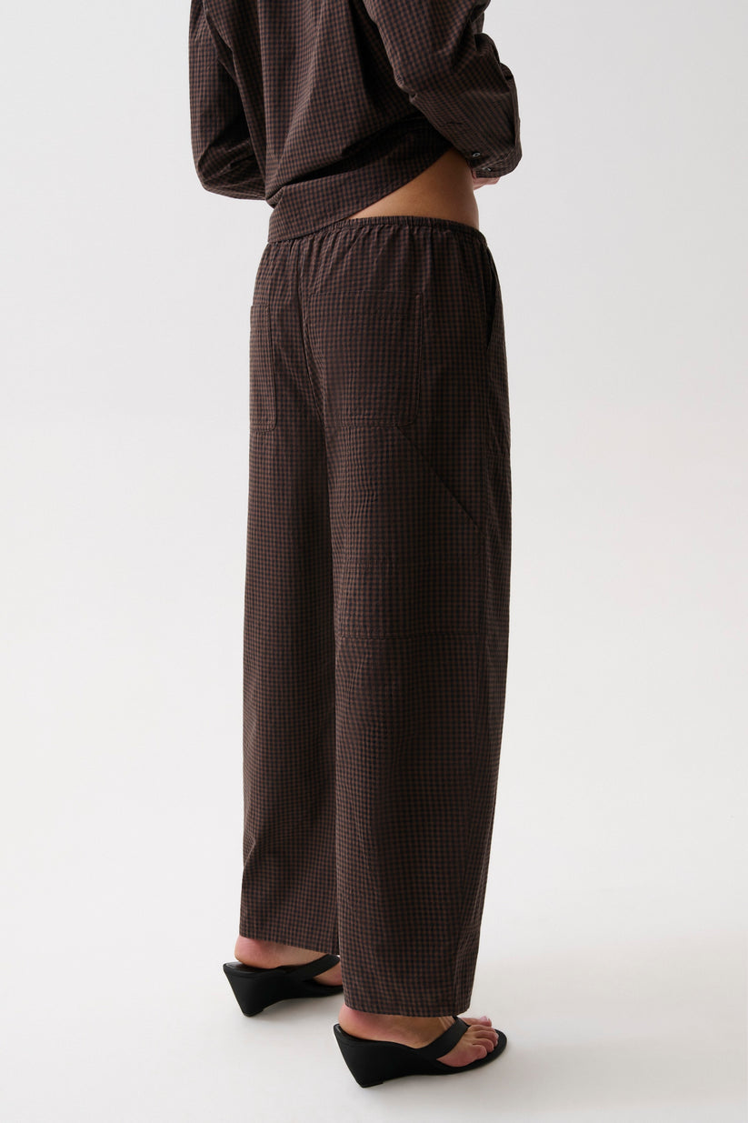 Theo Drawstring Poplin Pant Hot Toddy