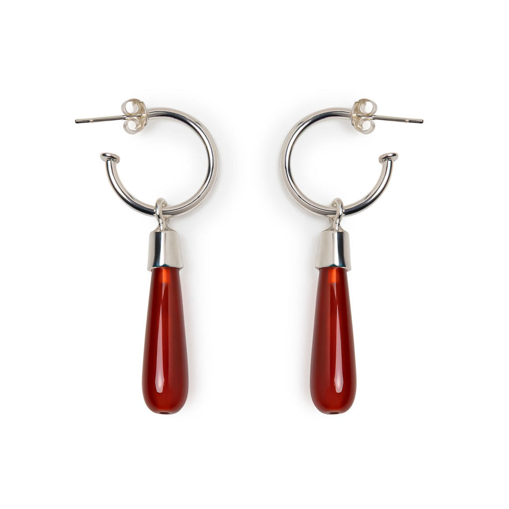 Folklore Earrings Silver/Red Agate