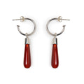 Folklore Earrings Silver/Red Agate