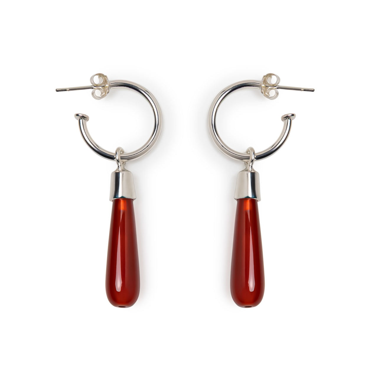 Folklore Earrings Silver/Red Agate