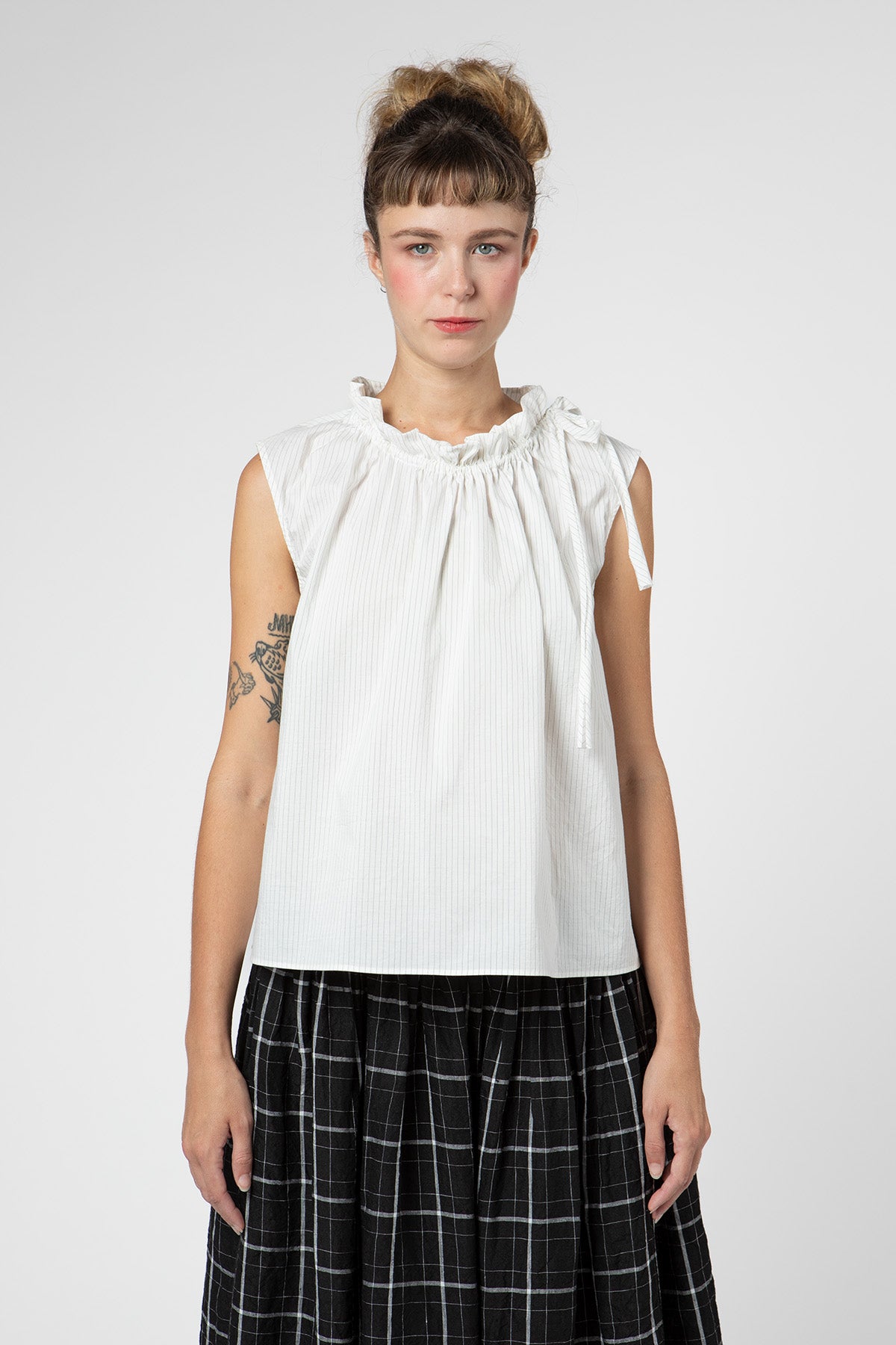Striped Gather Top