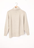 Loose Asymmetrical Turtleneck Pullover