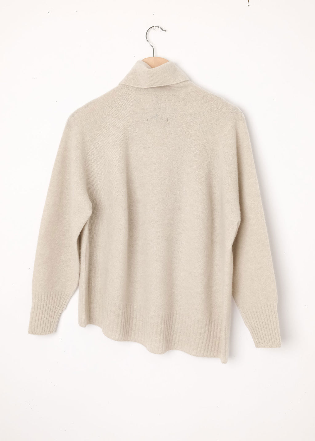 Loose Asymmetrical Turtleneck Pullover