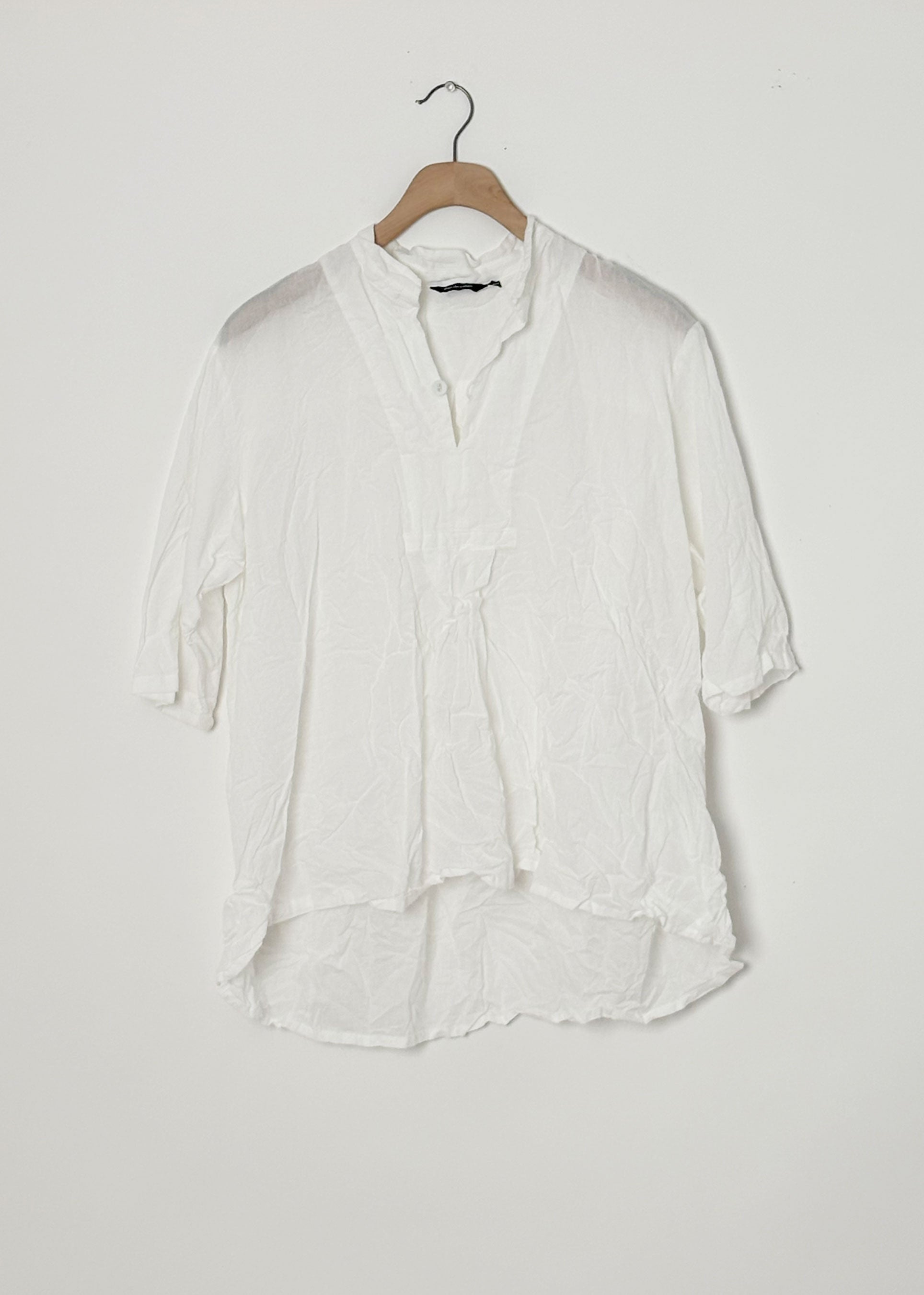 Organic Cotton Chambray Pullover Blouse