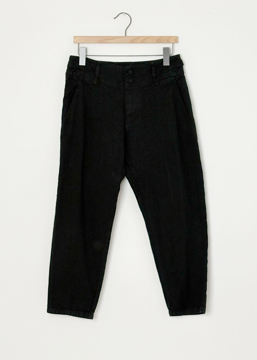 Linen Cotton Soft Twill Tapered Pants