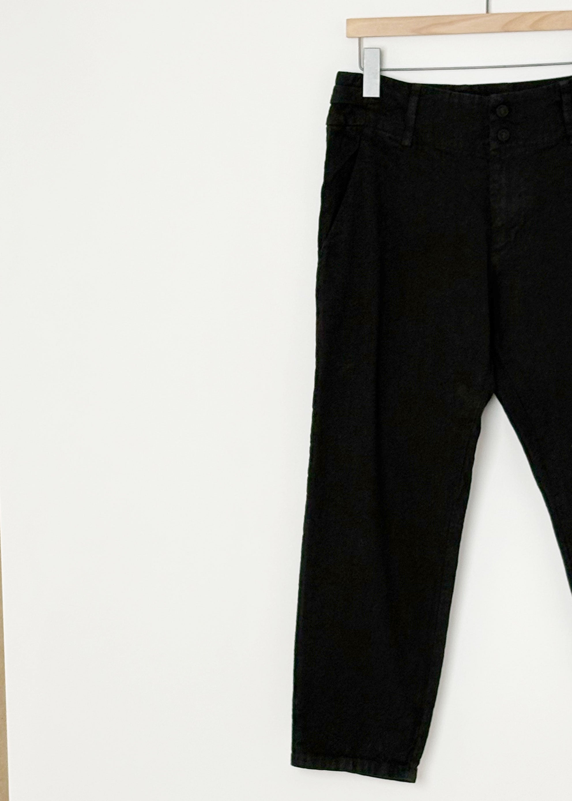 Linen Cotton Soft Twill Tapered Pants