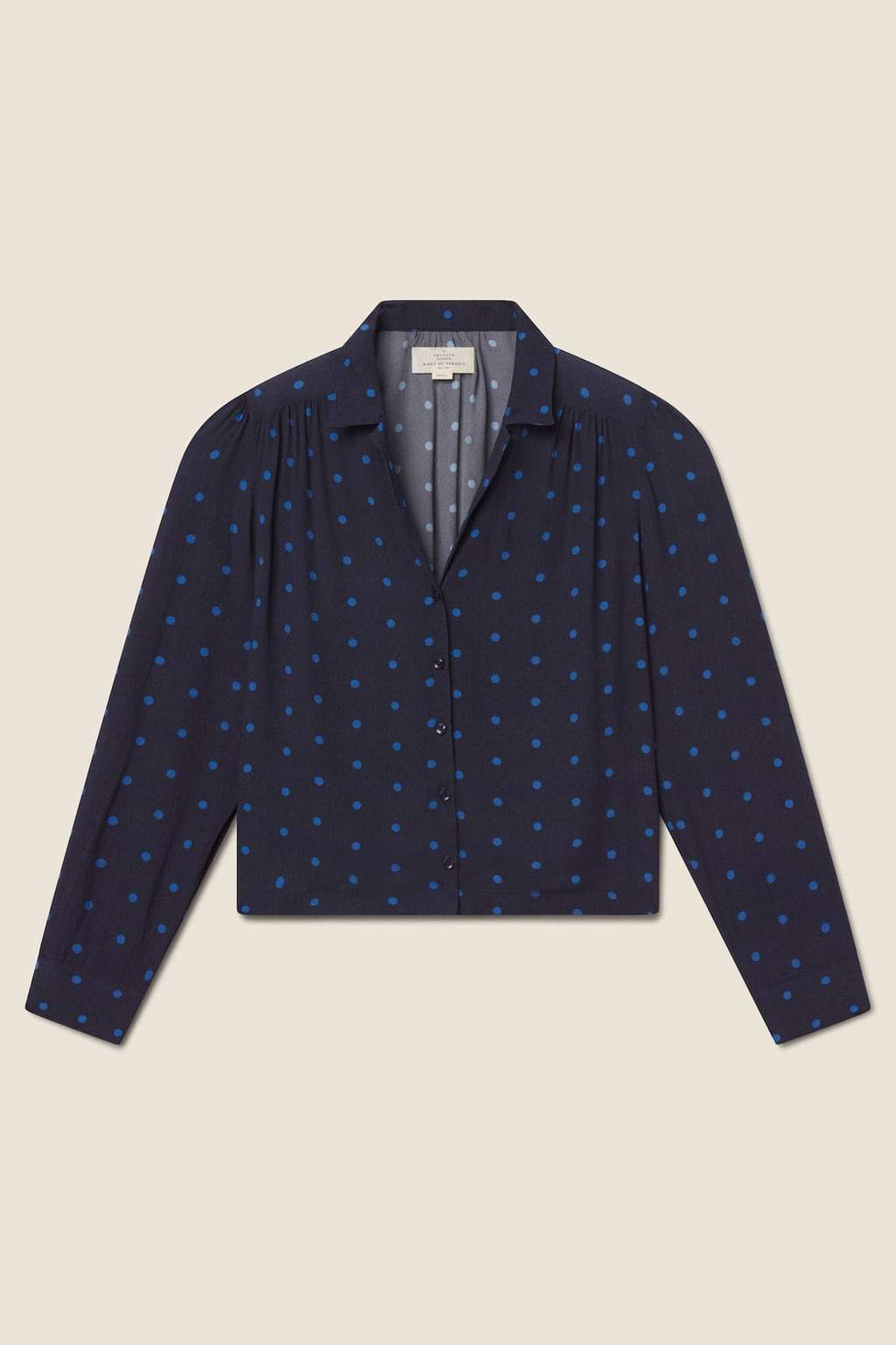 Amara Blouse - Azure Polka Dot