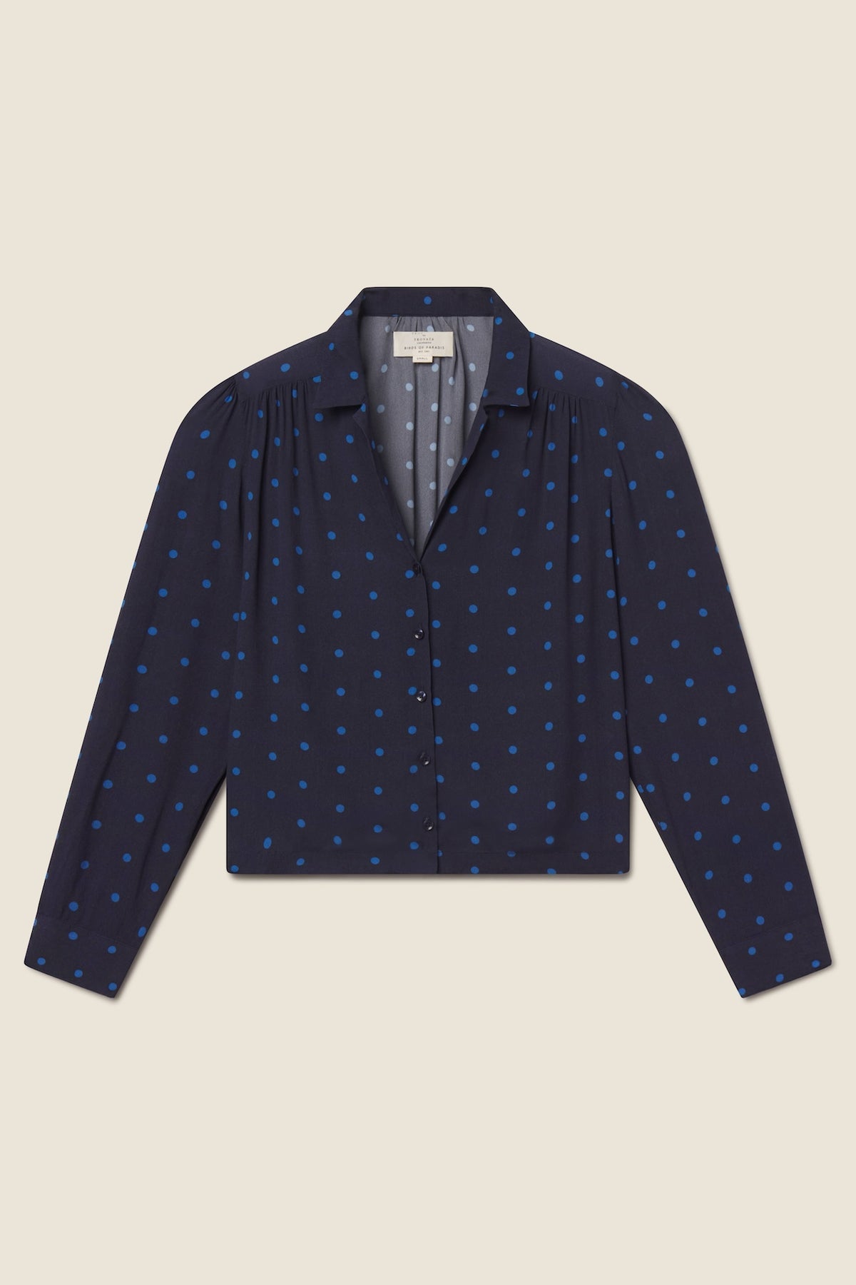 Amara Blouse - Azure Polka Dot