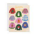 Seasonal Sweaters Greeting Card