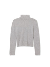 Load image into Gallery viewer, Dana Jersey Turtleneck - Heather Grey
