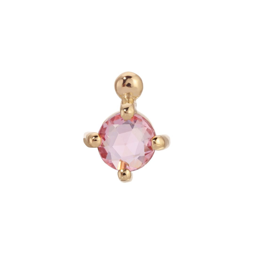 Pink Sapphire Aria Stud (single)