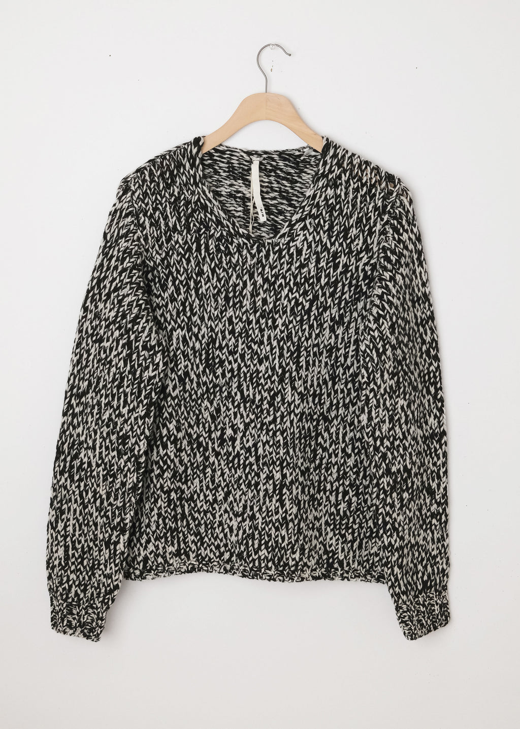 Cashmere V Neck Pullover  in Marled Yarn