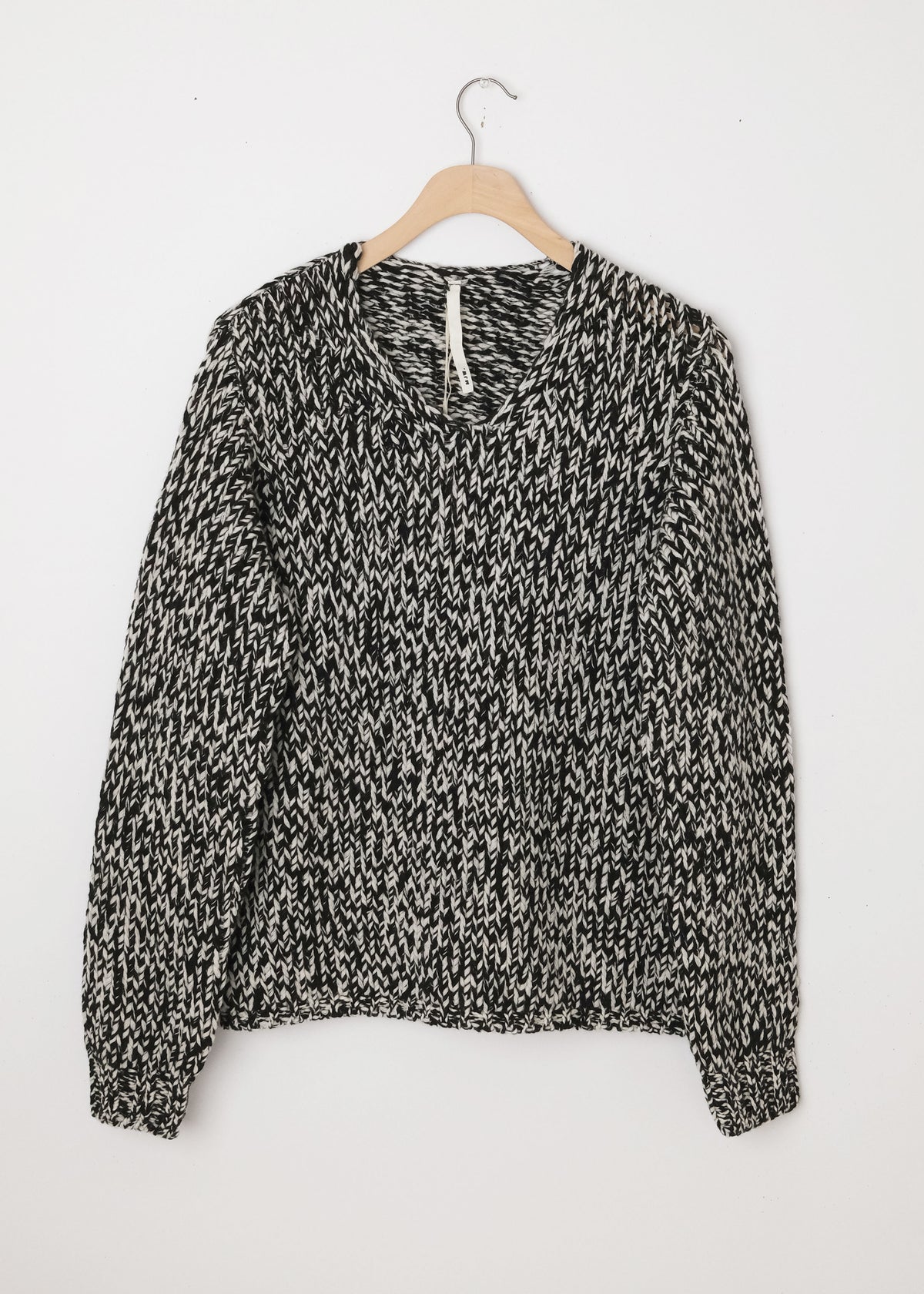 Cashmere V Neck Pullover  in Marled Yarn