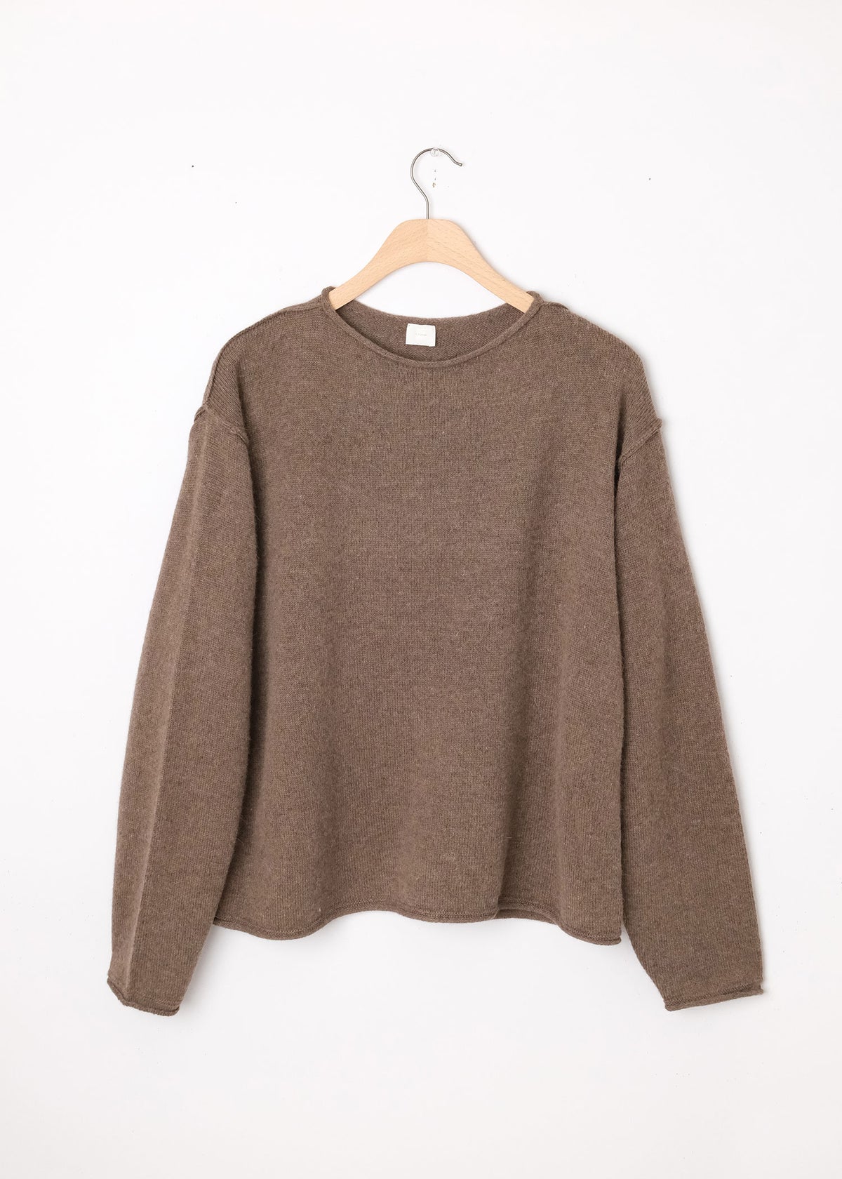 Alpaca Pullover Grey Brown
