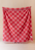Recycled Wool Blanket Pink/Red