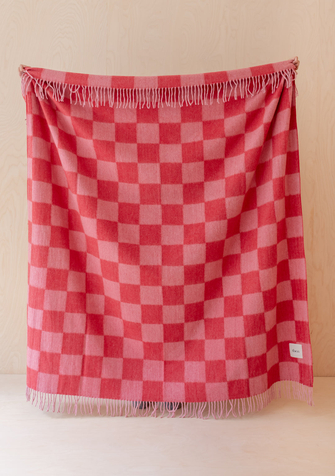 Recycled Wool Blanket Pink/Red