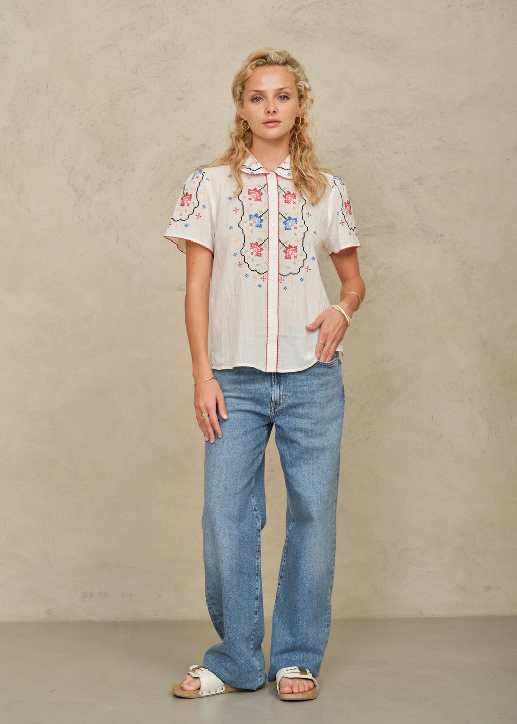 Ruby Emb S/S Top