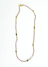 Load image into Gallery viewer, Pink glass &amp;  Hematite Necklace
