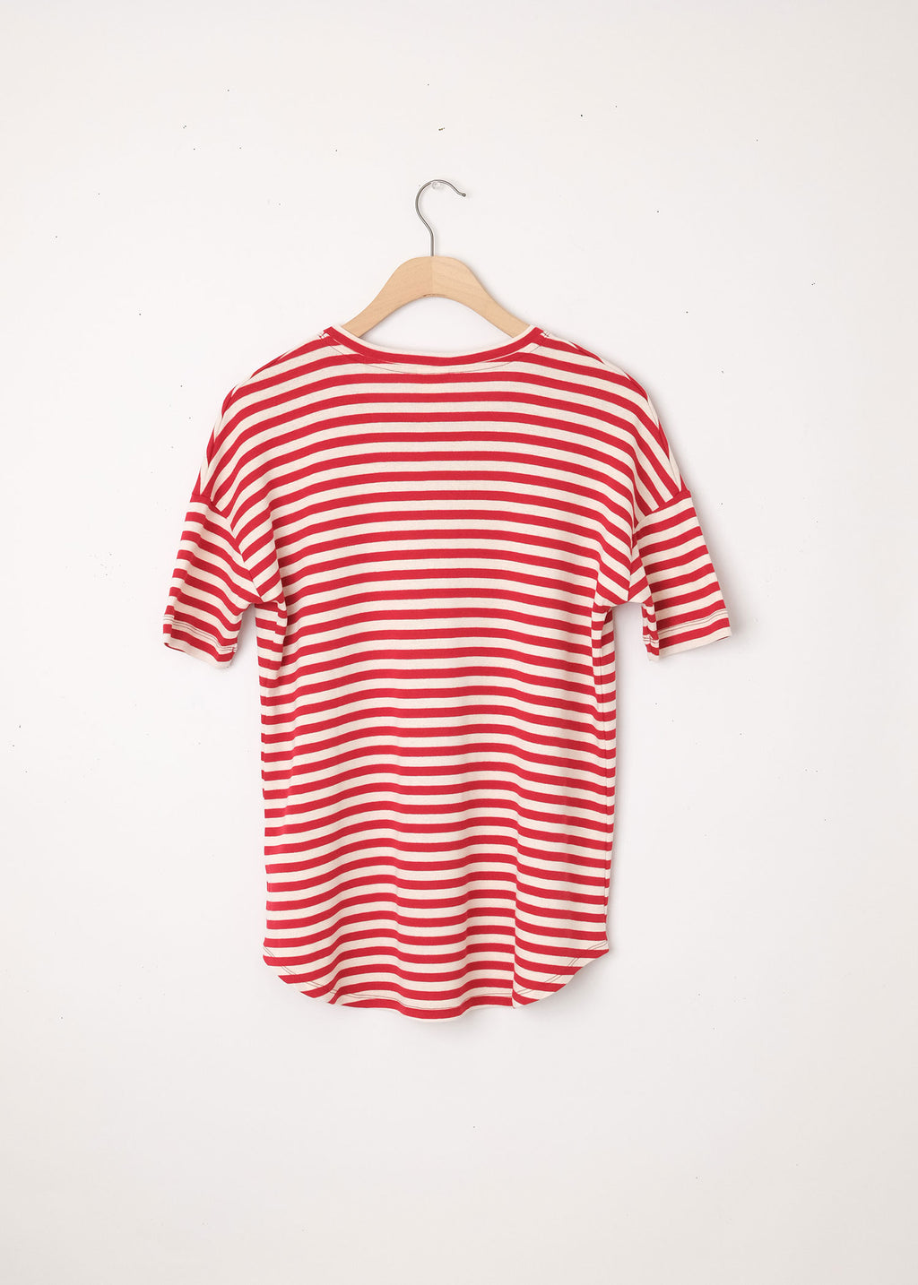 Short Loose S/S Raw White/Brick Red