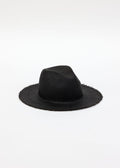 The New Fringed Panama Continental - Black Untrimmed