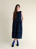 Tessa Dress Indigo Embroidered Cotton