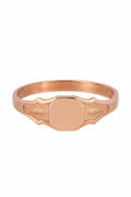 Plume Signet Ring - Rose Gold