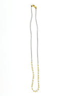 Clear Seed, Gold Vermeil and Clear Mystic Quartz Beads Necklace