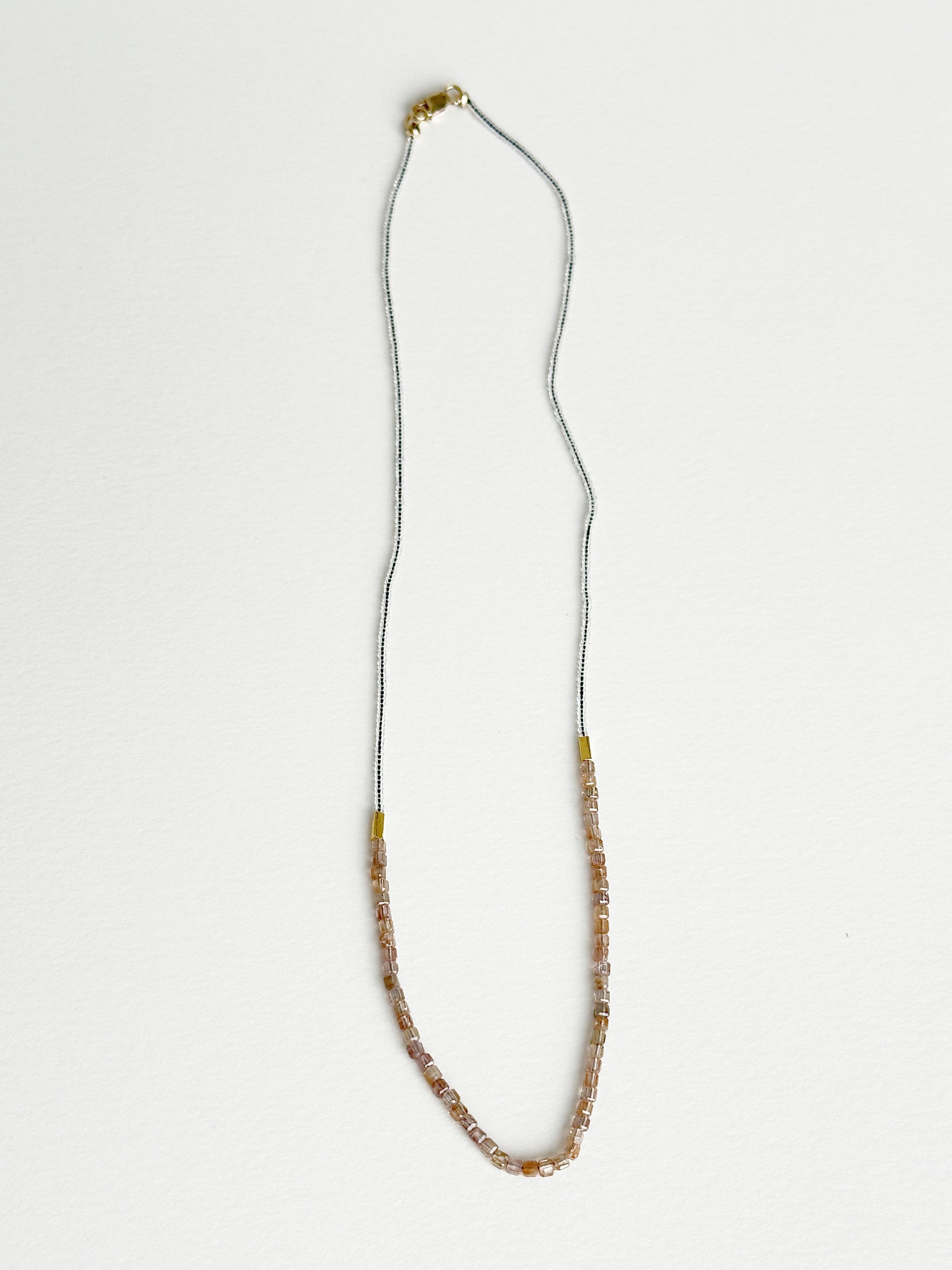 Natural Zircon Gold Vermeil Necklace