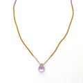Pink Amethyst Drop Necklace
