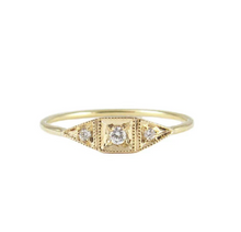 Load image into Gallery viewer, Mini Deco Point Diamond Ring, sz 6.5
