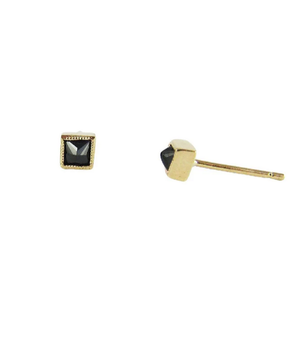 Black Diamond Mini Sq. Studs (pair)