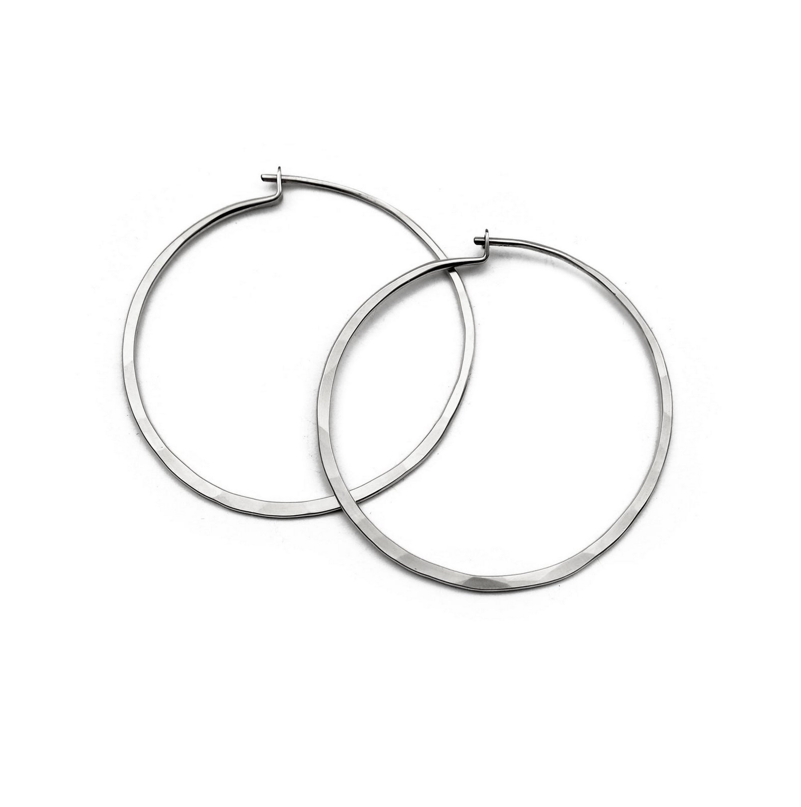 Simple Hoops Silver