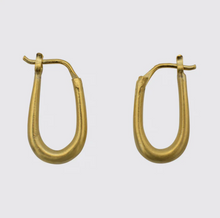 Load image into Gallery viewer, Oval Hoop Gold Plated
