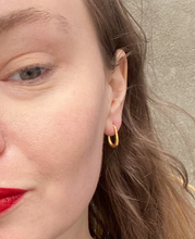 Load image into Gallery viewer, Oval Hoop Gold Plated
