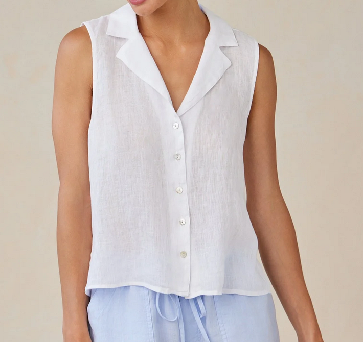 Sleeveless Button Down