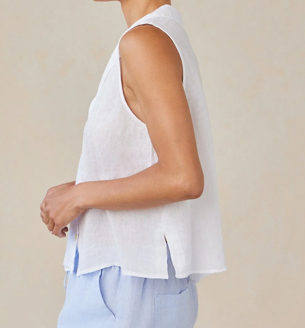 Sleeveless Button Down