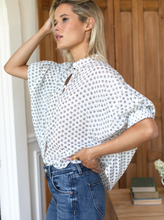 Load image into Gallery viewer, Mandarin Collar Top - Signet Olive Organic
