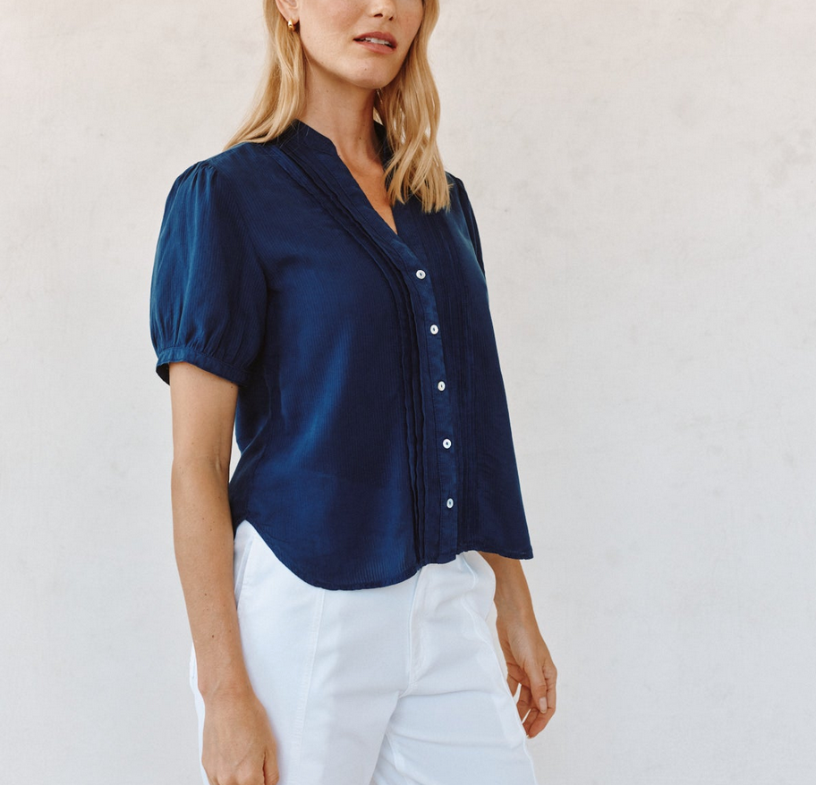 Short Sleeve Pintuck Shirt