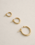 Everyday Click Hoop Earrings 15mm Gold