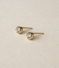 Aster Bezel Studs Gold