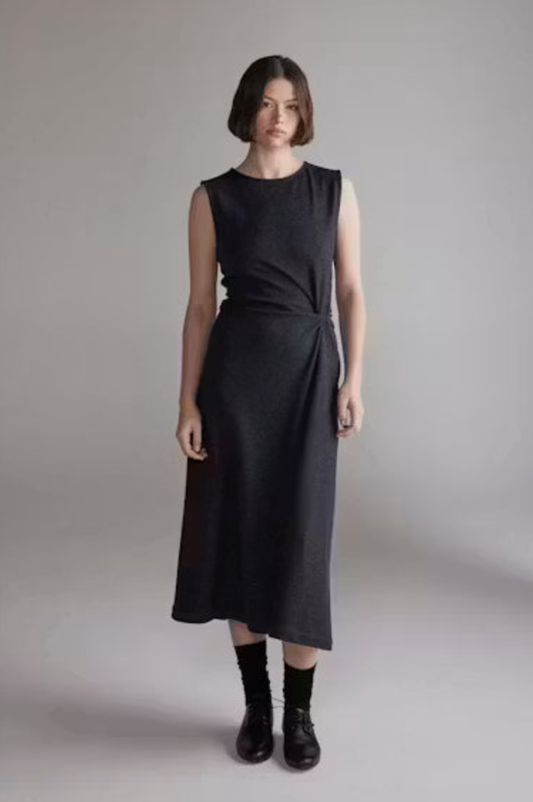Twist Dress Charcoal