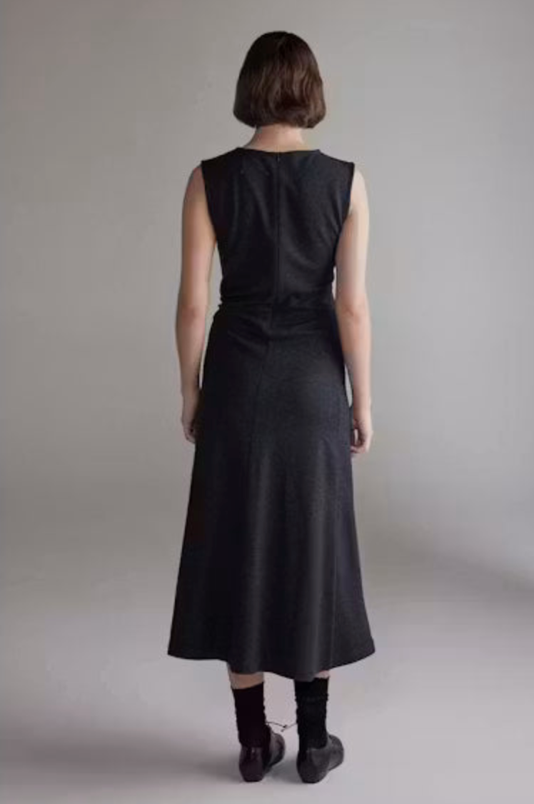 Twist Dress Charcoal