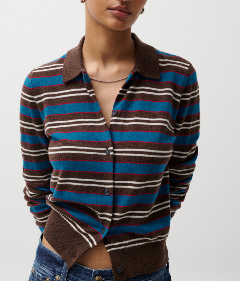 Lyvia Striped Polo Cardi