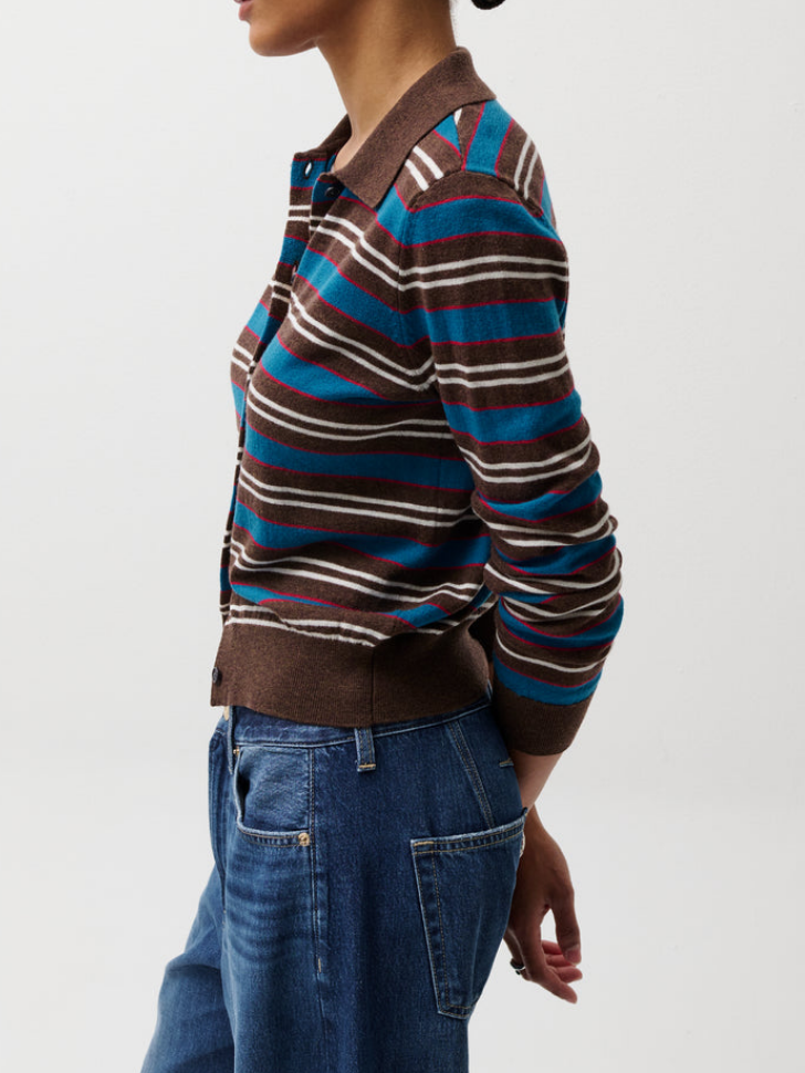 Lyvia Striped Polo Cardi