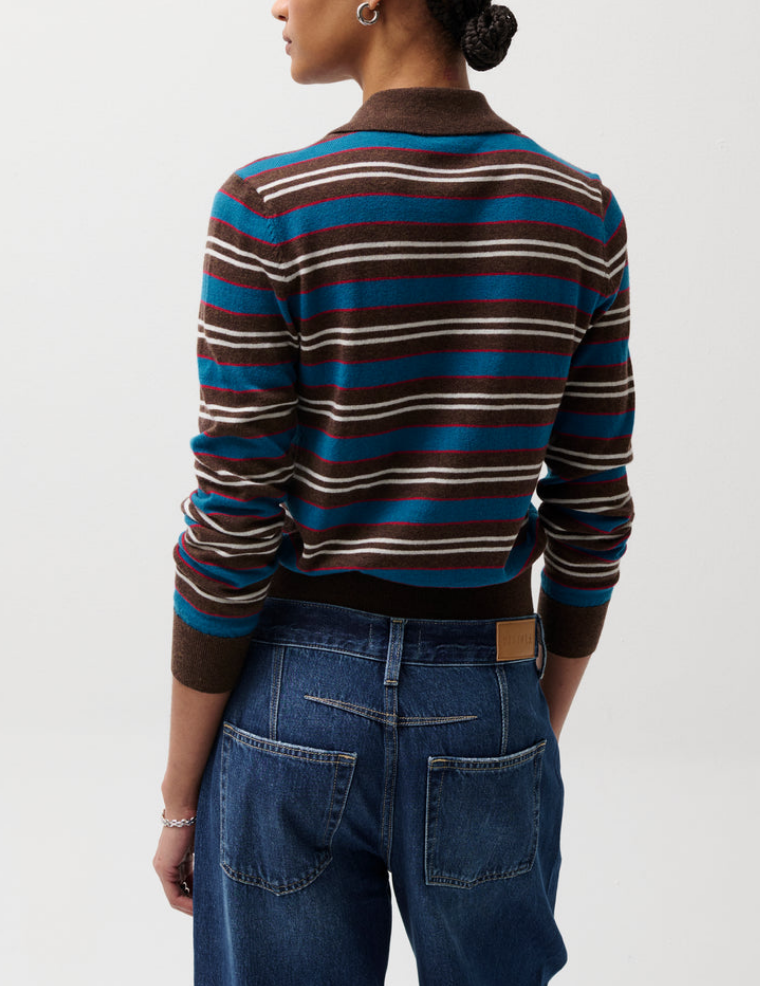 Lyvia Striped Polo Cardi