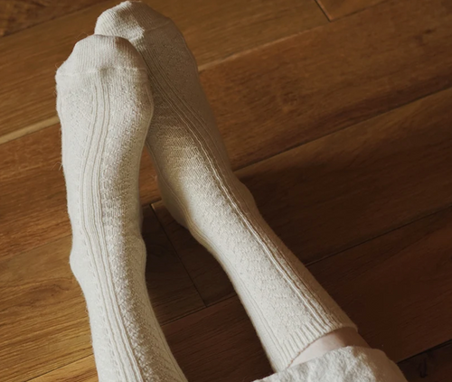 Alpaca Wool Socks Ivory