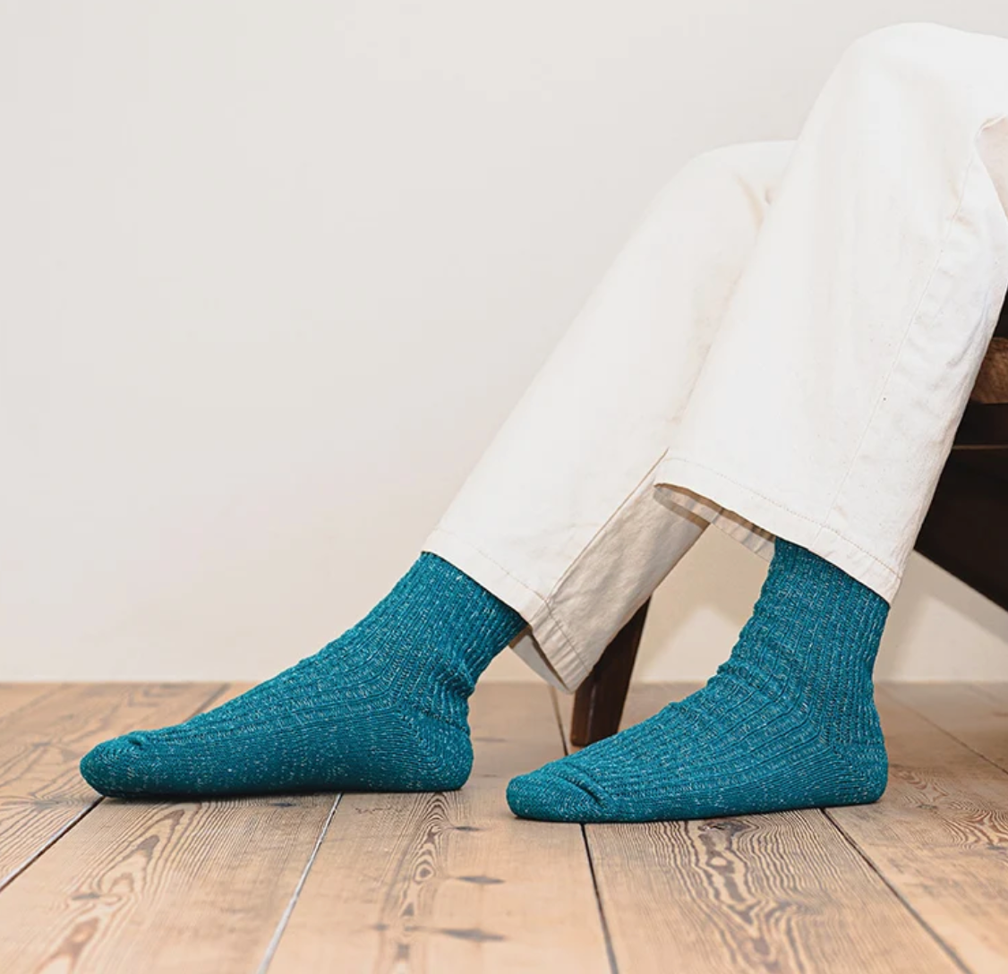 Hemp Socks Seagulls Blue